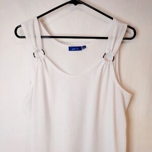 APT 9 | Swimsuit Beach Coverup White Pullover Sz L